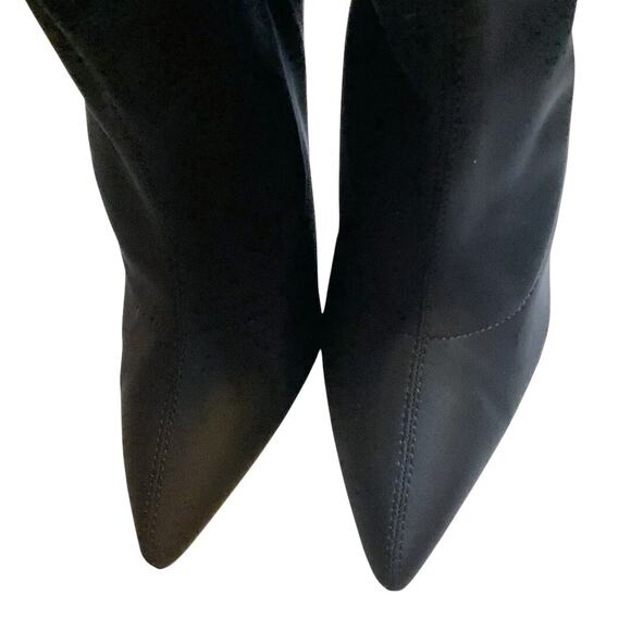 Asos Design Boots Women's Size 9.5M Black Esmerelda High Heeled Sock Stretch - Picture 5 of 11